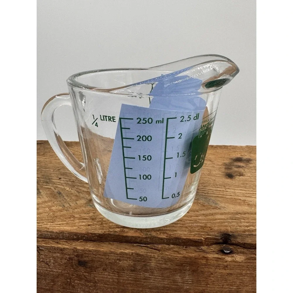 Anchor Hocking Oven Originals 1 Cup 8 oz‎ Glass Measuring Green #496 Vintage